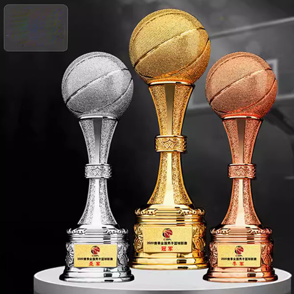 Resin Basketball Championship Trophy Golden League Cup Fans Souvenir Gift-15.5in 
