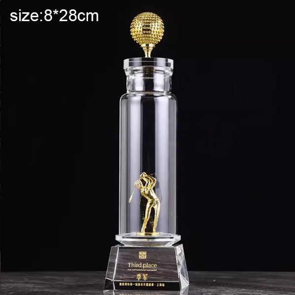 Cylinder Crystal Golf Award