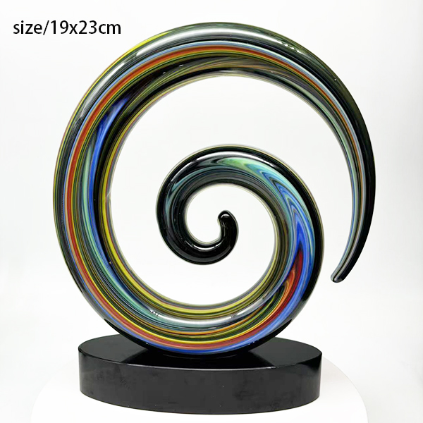 Art Glass Green Double Helix Award