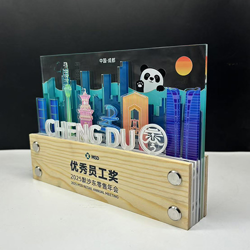 Personalized Acrylic Award or Trophy - Custom Engraved Plaque for Awards, Sports, Corporate Events, Elegant Presentation - Versatile Uses, Customizable Design