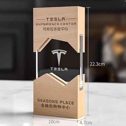 Personalized Trophy Award, Engraved Crystal and Wood Trophy, Corporate Trophy Award, Recognition Plaque, Team Award
