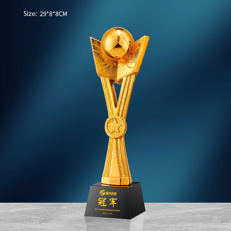 Lvshen Resin BASKETBALL TROPHY with Black Base