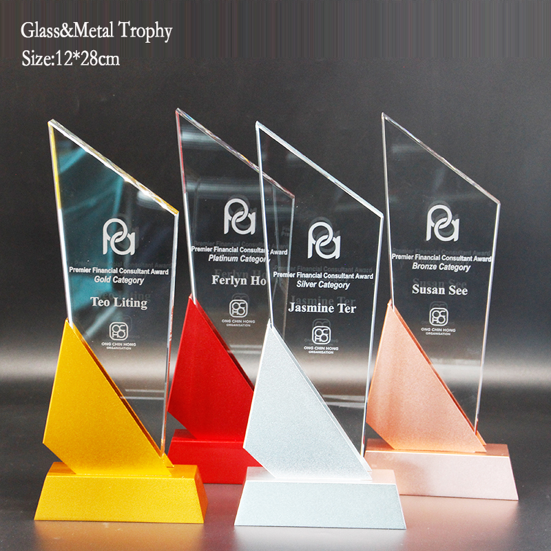 Glass and Metal Trophy