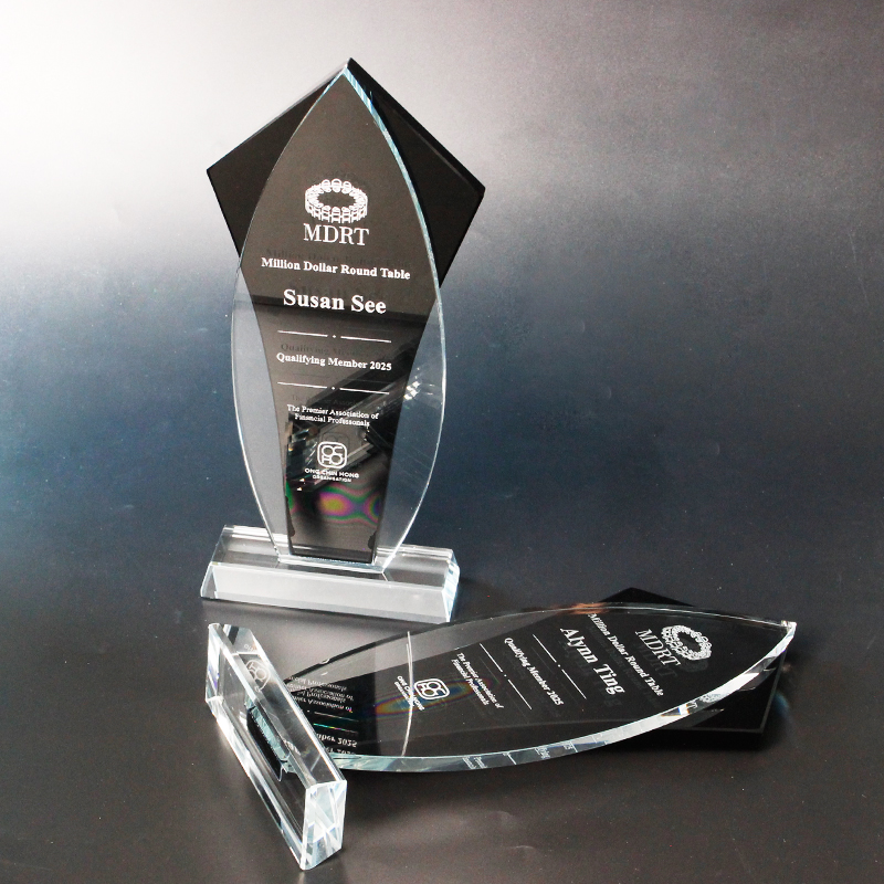 Glass Trophy Million Dollar Award
